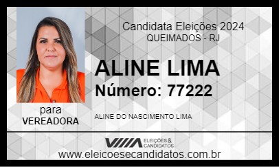 Candidato ALINE LIMA 2024 - QUEIMADOS - Eleições