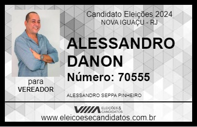 Candidato ALESSANDRO DANON 2024 - NOVA IGUAÇU - Eleições