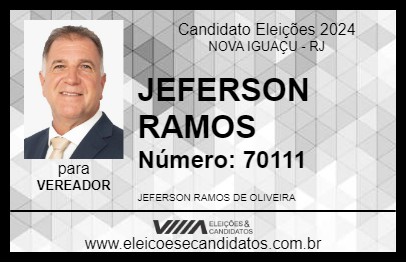 Candidato JEFERSON RAMOS 2024 - NOVA IGUAÇU - Eleições