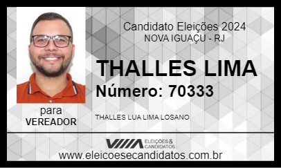 Candidato THALLES LIMA 2024 - NOVA IGUAÇU - Eleições