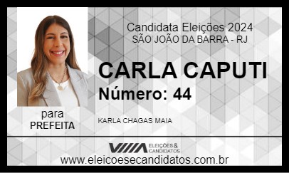 Candidato CARLA CAPUTI 2024 - SÃO JOÃO DA BARRA - Eleições