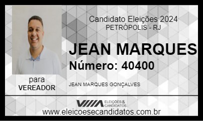 Candidato JEAN MARQUES 2024 - PETRÓPOLIS - Eleições