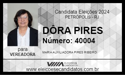 Candidato DÔRA PIRES 2024 - PETRÓPOLIS - Eleições