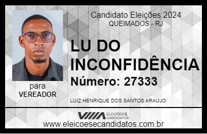 Candidato LU DO INCONFIDÊNCIA 2024 - QUEIMADOS - Eleições