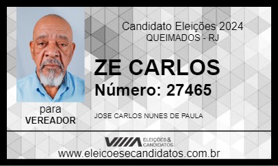 Candidato ZE  CARLOS 2024 - QUEIMADOS - Eleições