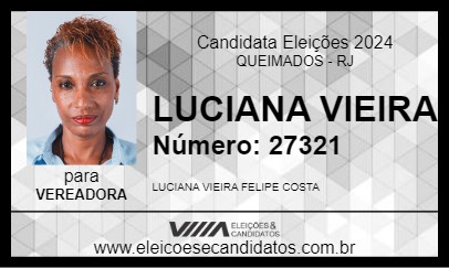 Candidato LUCIANA VIEIRA 2024 - QUEIMADOS - Eleições