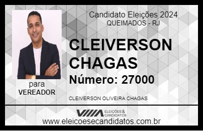 Candidato CLEIVERSON CHAGAS 2024 - QUEIMADOS - Eleições