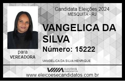 Candidato VANGELICA DA SILVA 2024 - MESQUITA - Eleições