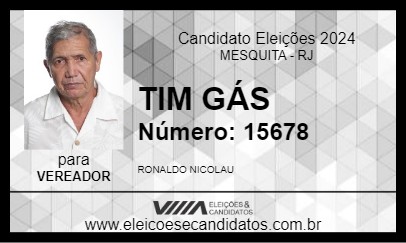 Candidato TIM GÁS 2024 - MESQUITA - Eleições