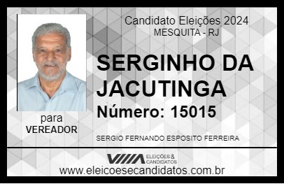 Candidato SERGINHO DA JACUTINGA 2024 - MESQUITA - Eleições