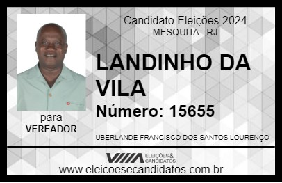 Candidato LANDINHO DA VILA 2024 - MESQUITA - Eleições