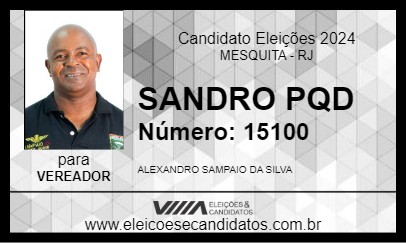 Candidato SANDRO PQD 2024 - MESQUITA - Eleições