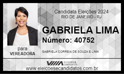 Candidato GABRIELA LIMA 2024 - RIO DE JANEIRO - Eleições