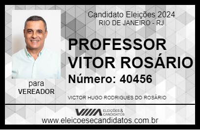 Candidato PROFESSOR VITOR ROSÁRIO 2024 - RIO DE JANEIRO - Eleições