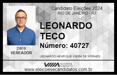 Candidato LEONARDO TECO 2024 - RIO DE JANEIRO - Eleições