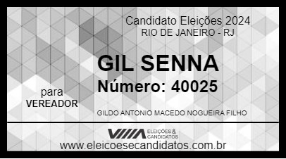 Candidato GIL SENNA 2024 - RIO DE JANEIRO - Eleições