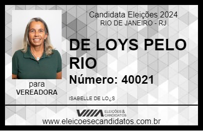 Candidato DE LOYS PELO RIO 2024 - RIO DE JANEIRO - Eleições