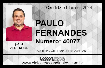 Candidato PAULO FERNANDES 2024 - RIO DE JANEIRO - Eleições