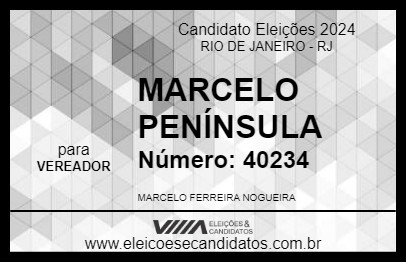 Candidato MARCELO PENÍNSULA 2024 - RIO DE JANEIRO - Eleições