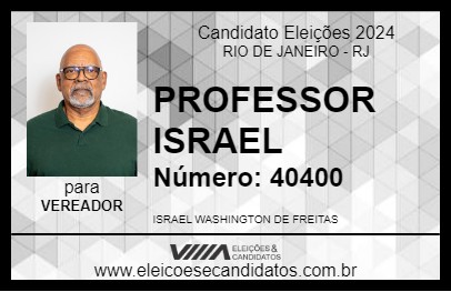 Candidato PROFESSOR ISRAEL 2024 - RIO DE JANEIRO - Eleições