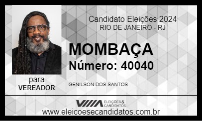 Candidato MOMBAÇA 2024 - RIO DE JANEIRO - Eleições