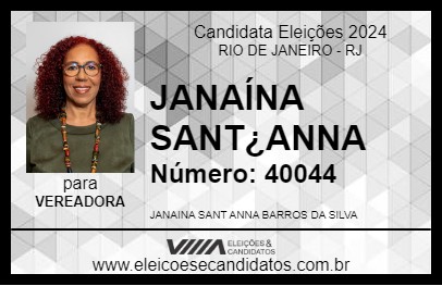 Candidato JANAÍNA SANT¿ANNA 2024 - RIO DE JANEIRO - Eleições