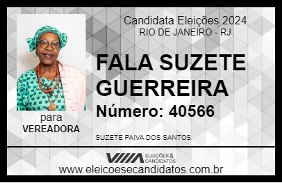 Candidato FALA SUZETE GUERREIRA 2024 - RIO DE JANEIRO - Eleições