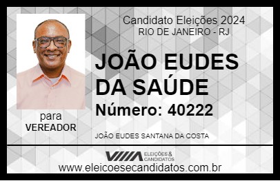 Candidato JOÃO EUDES DA SAÚDE 2024 - RIO DE JANEIRO - Eleições