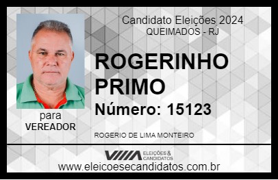 Candidato ROGERINHO PRIMO 2024 - QUEIMADOS - Eleições