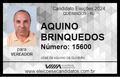 Candidato AQUINO BRINQUEDOS 2024 - QUEIMADOS - Eleições