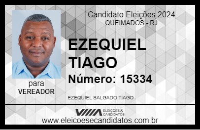 Candidato EZEQUIEL TIAGO 2024 - QUEIMADOS - Eleições