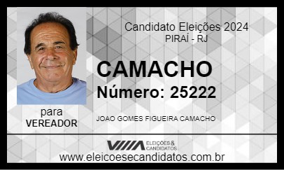 Candidato CAMACHO 2024 - PIRAÍ - Eleições