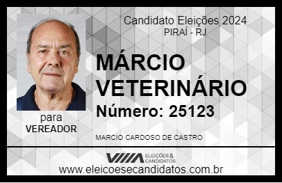 Candidato MÁRCIO VETERINÁRIO 2024 - PIRAÍ - Eleições