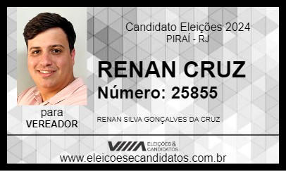 Candidato RENAN CRUZ 2024 - PIRAÍ - Eleições