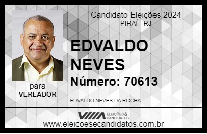 Candidato EDVALDO NEVES 2024 - PIRAÍ - Eleições