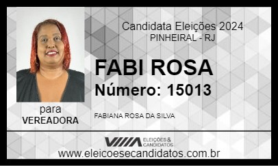 Candidato FABI ROSA 2024 - PINHEIRAL - Eleições