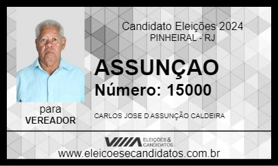 Candidato ASSUNÇAO 2024 - PINHEIRAL - Eleições