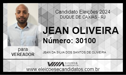 Candidato JEAN OLIVEIRA 2024 - DUQUE DE CAXIAS - Eleições