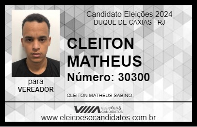 Candidato CLEITON MATHEUS 2024 - DUQUE DE CAXIAS - Eleições