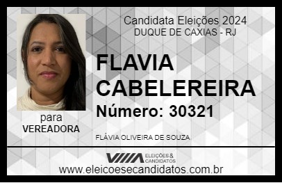 Candidato FLAVIA CABELEREIRA 2024 - DUQUE DE CAXIAS - Eleições