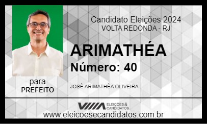 Candidato ARIMATHÉA 2024 - VOLTA REDONDA - Eleições