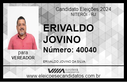 Candidato JOVINO PORTEIRO 2024 - NITERÓI - Eleições