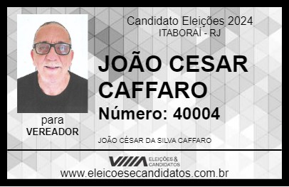 Candidato JOÃO CESAR CAFFARO 2024 - ITABORAÍ - Eleições