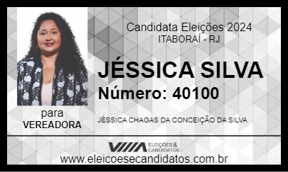 Candidato JÉSSICA SILVA 2024 - ITABORAÍ - Eleições