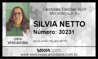 Candidato SILVIA NETTO 2024 - SÃO GONÇALO - Eleições