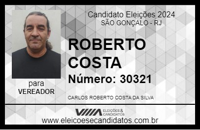 Candidato ROBERTO COSTA 2024 - SÃO GONÇALO - Eleições