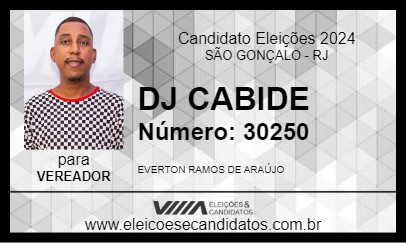 Candidato DJ CABIDE 2024 - SÃO GONÇALO - Eleições