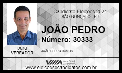 Candidato JOÃO PEDRO 2024 - SÃO GONÇALO - Eleições