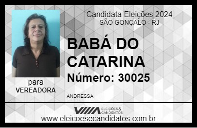 Candidato BABÁ DO CATARINA 2024 - SÃO GONÇALO - Eleições