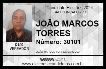 Candidato JOÃO MARCOS TORRES 2024 - SÃO GONÇALO - Eleições